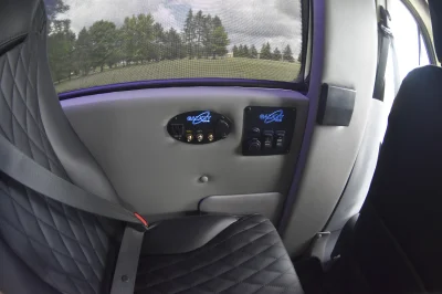 CUSTOM SHUTTLE LUXURY VAN GALAXY INTERIOR WITH SHUTTLE SEATING 11 PASSENGER 148 MEDIUM ROOF REAR SOFA FOLDS INTO BED BY WALDOCH - 2019 FORD TRANSIT GALAXY - Image 37 of 41