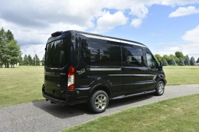 CUSTOM SHUTTLE LUXURY VAN GALAXY INTERIOR WITH SHUTTLE SEATING 11 PASSENGER 148 MEDIUM ROOF REAR SOFA FOLDS INTO BED BY WALDOCH - 2019 FORD TRANSIT GALAXY - Image 9 of 41