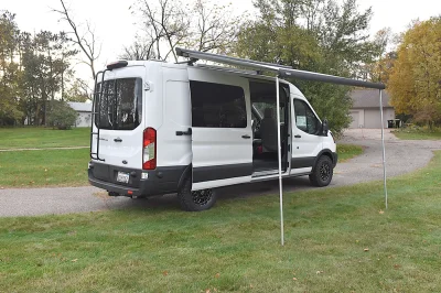 CUSTOM RV CAMPER TRAVEL VAN 5 PASSENGER BIKE HAULER OUTBACK MOUNTAIN VANS BY WALDOCH - 2020 FORD TRANSIT CUSTOM - Image 13 of 20