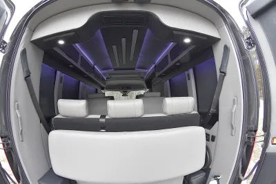 148 MEDIUM ROOF FORD TRANSIT GALAXY CONVERSION VAN 9 PASSENGER BLACK/GREY INTERIOR WITH GRAPHITE SEATS - 2020 FORD TRANSIT GALAXY - Image 11 of 15