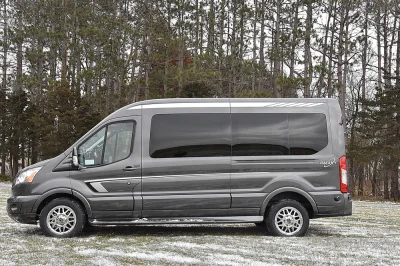 148 MEDIUM ROOF FORD TRANSIT GALAXY CONVERSION VAN 9 PASSENGER BLACK/GREY INTERIOR WITH GRAPHITE SEATS - 2020 FORD TRANSIT GALAXY - Image 2 of 15