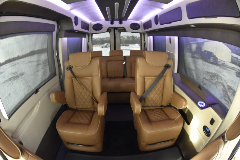 7 Passenger Conversion Van Luxury Travel lots of storage Black & Tan interior By Waldoch by Waldoch Crafts