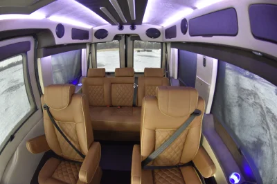 7 PASSENGER CONVERSION VAN LUXURY TRAVEL LOTS OF STORAGE BLACK & TAN INTERIOR BY WALDOCH - 2020 FORD TRANSIT GALAXY - Image 15 of 35