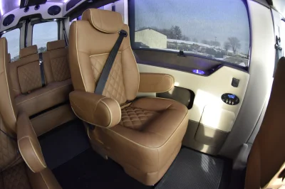 7 PASSENGER CONVERSION VAN LUXURY TRAVEL LOTS OF STORAGE BLACK & TAN INTERIOR BY WALDOCH - 2020 FORD TRANSIT GALAXY - Image 17 of 35