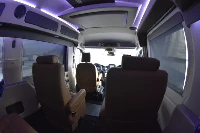 7 PASSENGER CONVERSION VAN LUXURY TRAVEL LOTS OF STORAGE BLACK & TAN INTERIOR BY WALDOCH - 2020 FORD TRANSIT GALAXY - Image 19 of 35