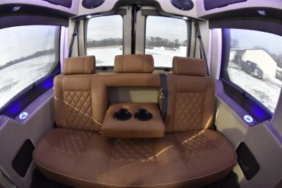 7 PASSENGER CONVERSION VAN LUXURY TRAVEL LOTS OF STORAGE BLACK & TAN INTERIOR BY WALDOCH - 2020 FORD TRANSIT GALAXY - Image 22 of 35