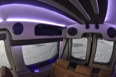 7 PASSENGER CONVERSION VAN LUXURY TRAVEL LOTS OF STORAGE BLACK & TAN INTERIOR BY WALDOCH - 2020 FORD TRANSIT GALAXY - Image 23 of 35