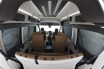 7 PASSENGER CONVERSION VAN LUXURY TRAVEL LOTS OF STORAGE BLACK & TAN INTERIOR BY WALDOCH - 2020 FORD TRANSIT GALAXY - Image 27 of 35