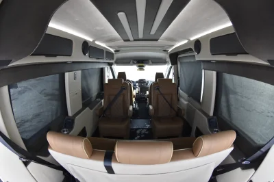 7 PASSENGER CONVERSION VAN LUXURY TRAVEL LOTS OF STORAGE BLACK & TAN INTERIOR BY WALDOCH - 2020 FORD TRANSIT GALAXY - Image 31 of 35
