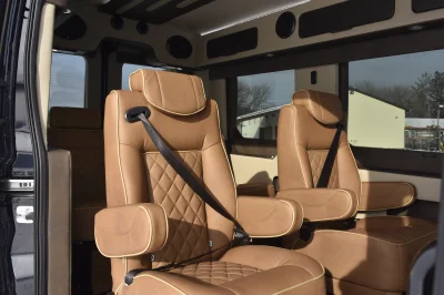 7 PASSENGER CONVERSION VAN LUXURY TRAVEL LOTS OF STORAGE BLACK & TAN INTERIOR BY WALDOCH - 2020 FORD TRANSIT GALAXY - Image 7 of 35