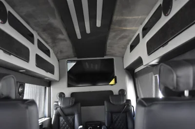 148 EL FORD TRANSIT CONVERSION VAN HIGH ROOF 9 SEATER LIMO MEETING WORK STATION JET DESKS CUSTOM - 2020 FORD TRANSIT GALAXY - Image 13 of 64