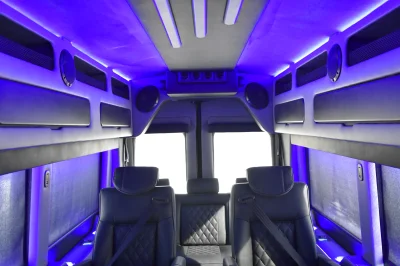 148 EL FORD TRANSIT CONVERSION VAN HIGH ROOF 9 SEATER LIMO MEETING WORK STATION JET DESKS CUSTOM - 2020 FORD TRANSIT GALAXY - Image 25 of 64