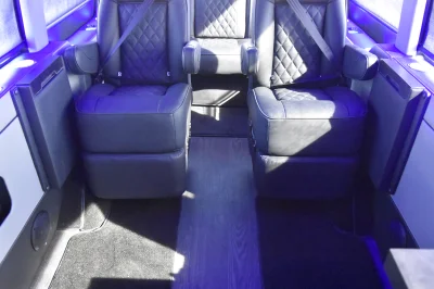 148 EL FORD TRANSIT CONVERSION VAN HIGH ROOF 9 SEATER LIMO MEETING WORK STATION JET DESKS CUSTOM - 2020 FORD TRANSIT GALAXY - Image 27 of 64