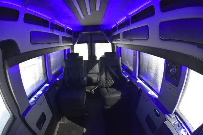 148 EL FORD TRANSIT CONVERSION VAN HIGH ROOF 9 SEATER LIMO MEETING WORK STATION JET DESKS CUSTOM - 2020 FORD TRANSIT GALAXY - Image 32 of 64