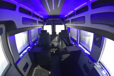 148 EL FORD TRANSIT CONVERSION VAN HIGH ROOF 9 SEATER LIMO MEETING WORK STATION JET DESKS CUSTOM - 2020 FORD TRANSIT GALAXY - Image 33 of 64
