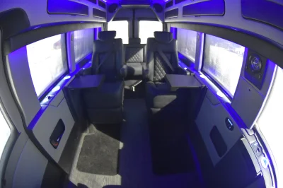 148 EL FORD TRANSIT CONVERSION VAN HIGH ROOF 9 SEATER LIMO MEETING WORK STATION JET DESKS CUSTOM - 2020 FORD TRANSIT GALAXY - Image 35 of 64
