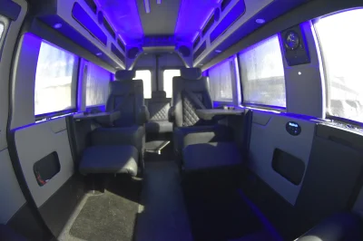 148 EL FORD TRANSIT CONVERSION VAN HIGH ROOF 9 SEATER LIMO MEETING WORK STATION JET DESKS CUSTOM - 2020 FORD TRANSIT GALAXY - Image 1 of 64