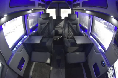 148 EL FORD TRANSIT CONVERSION VAN HIGH ROOF 9 SEATER LIMO MEETING WORK STATION JET DESKS CUSTOM - 2020 FORD TRANSIT GALAXY - Image 39 of 64