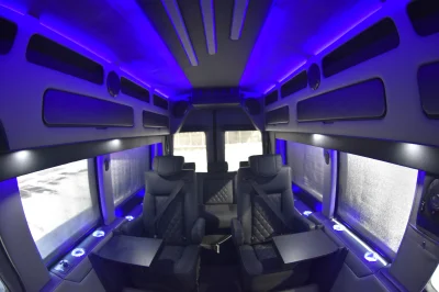 148 EL FORD TRANSIT CONVERSION VAN HIGH ROOF 9 SEATER LIMO MEETING WORK STATION JET DESKS CUSTOM - 2020 FORD TRANSIT GALAXY - Image 40 of 64