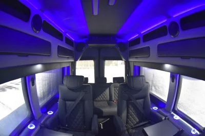148 EL FORD TRANSIT CONVERSION VAN HIGH ROOF 9 SEATER LIMO MEETING WORK STATION JET DESKS CUSTOM - 2020 FORD TRANSIT GALAXY - Image 41 of 64