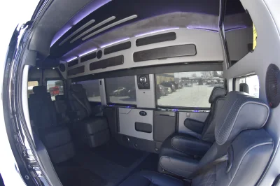 148 EL FORD TRANSIT CONVERSION VAN HIGH ROOF 9 SEATER LIMO MEETING WORK STATION JET DESKS CUSTOM - 2020 FORD TRANSIT GALAXY - Image 50 of 64