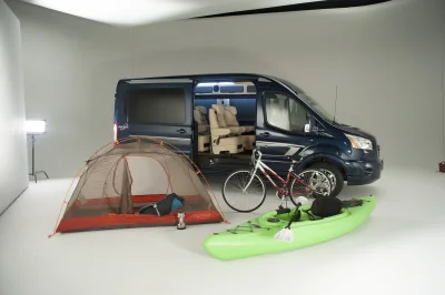 CUSTOM CONVERSION VAN ON FORD TRANSIT PHOTO SHOOT AT FORD FACTORY IN MICHIGAN WALDOCH VANS - 2020 FORD TRANSIT GALAXY - Image 10 of 116