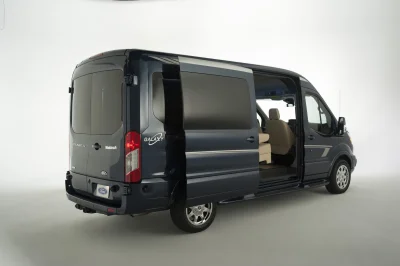 CUSTOM CONVERSION VAN ON FORD TRANSIT PHOTO SHOOT AT FORD FACTORY IN MICHIGAN WALDOCH VANS - 2020 FORD TRANSIT GALAXY - Image 101 of 116