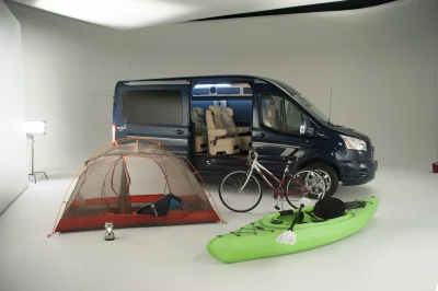 CUSTOM CONVERSION VAN ON FORD TRANSIT PHOTO SHOOT AT FORD FACTORY IN MICHIGAN WALDOCH VANS - 2020 FORD TRANSIT GALAXY - Image 20 of 116