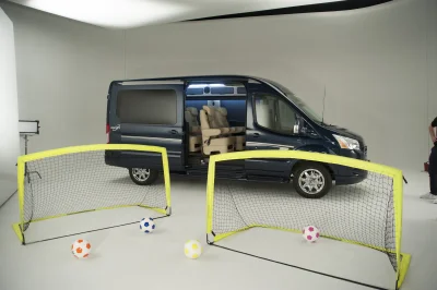 CUSTOM CONVERSION VAN ON FORD TRANSIT PHOTO SHOOT AT FORD FACTORY IN MICHIGAN WALDOCH VANS - 2020 FORD TRANSIT GALAXY - Image 30 of 116