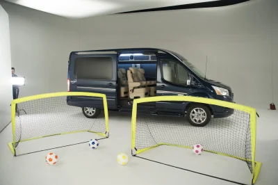 CUSTOM CONVERSION VAN ON FORD TRANSIT PHOTO SHOOT AT FORD FACTORY IN MICHIGAN WALDOCH VANS - 2020 FORD TRANSIT GALAXY - Image 31 of 116