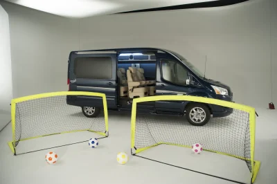 CUSTOM CONVERSION VAN ON FORD TRANSIT PHOTO SHOOT AT FORD FACTORY IN MICHIGAN WALDOCH VANS - 2020 FORD TRANSIT GALAXY - Image 32 of 116