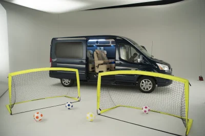CUSTOM CONVERSION VAN ON FORD TRANSIT PHOTO SHOOT AT FORD FACTORY IN MICHIGAN WALDOCH VANS - 2020 FORD TRANSIT GALAXY - Image 33 of 116