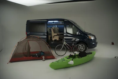 CUSTOM CONVERSION VAN ON FORD TRANSIT PHOTO SHOOT AT FORD FACTORY IN MICHIGAN WALDOCH VANS - 2020 FORD TRANSIT GALAXY - Image 4 of 116