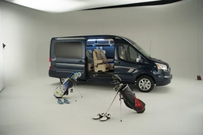 CUSTOM CONVERSION VAN ON FORD TRANSIT PHOTO SHOOT AT FORD FACTORY IN MICHIGAN WALDOCH VANS - 2020 FORD TRANSIT GALAXY - Image 45 of 116