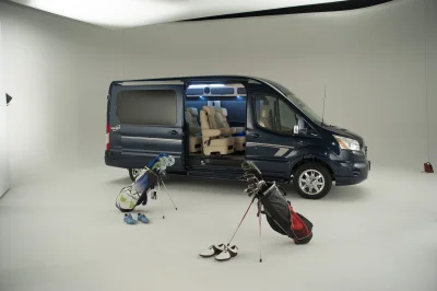 CUSTOM CONVERSION VAN ON FORD TRANSIT PHOTO SHOOT AT FORD FACTORY IN MICHIGAN WALDOCH VANS - 2020 FORD TRANSIT GALAXY - Image 46 of 116