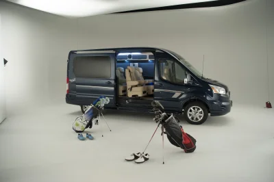 CUSTOM CONVERSION VAN ON FORD TRANSIT PHOTO SHOOT AT FORD FACTORY IN MICHIGAN WALDOCH VANS - 2020 FORD TRANSIT GALAXY - Image 47 of 116