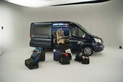 CUSTOM CONVERSION VAN ON FORD TRANSIT PHOTO SHOOT AT FORD FACTORY IN MICHIGAN WALDOCH VANS - 2020 FORD TRANSIT GALAXY - Image 49 of 116
