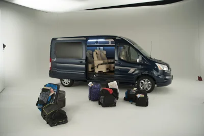 CUSTOM CONVERSION VAN ON FORD TRANSIT PHOTO SHOOT AT FORD FACTORY IN MICHIGAN WALDOCH VANS - 2020 FORD TRANSIT GALAXY - Image 51 of 116