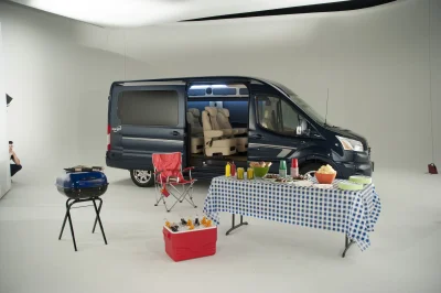 CUSTOM CONVERSION VAN ON FORD TRANSIT PHOTO SHOOT AT FORD FACTORY IN MICHIGAN WALDOCH VANS - 2020 FORD TRANSIT GALAXY - Image 55 of 116