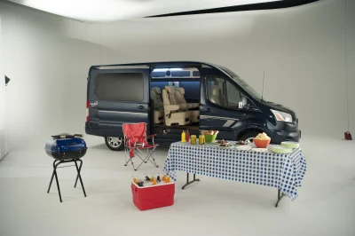 CUSTOM CONVERSION VAN ON FORD TRANSIT PHOTO SHOOT AT FORD FACTORY IN MICHIGAN WALDOCH VANS - 2020 FORD TRANSIT GALAXY - Image 59 of 116
