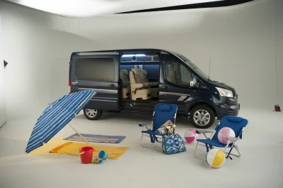 CUSTOM CONVERSION VAN ON FORD TRANSIT PHOTO SHOOT AT FORD FACTORY IN MICHIGAN WALDOCH VANS - 2020 FORD TRANSIT GALAXY - Image 61 of 116