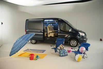 CUSTOM CONVERSION VAN ON FORD TRANSIT PHOTO SHOOT AT FORD FACTORY IN MICHIGAN WALDOCH VANS - 2020 FORD TRANSIT GALAXY - Image 64 of 116