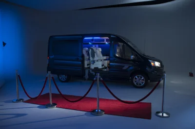 CUSTOM CONVERSION VAN ON FORD TRANSIT PHOTO SHOOT AT FORD FACTORY IN MICHIGAN WALDOCH VANS - 2020 FORD TRANSIT GALAXY - Image 77 of 116
