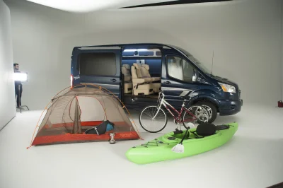 CUSTOM CONVERSION VAN ON FORD TRANSIT PHOTO SHOOT AT FORD FACTORY IN MICHIGAN WALDOCH VANS - 2020 FORD TRANSIT GALAXY - Image 8 of 116