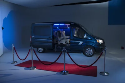 CUSTOM CONVERSION VAN ON FORD TRANSIT PHOTO SHOOT AT FORD FACTORY IN MICHIGAN WALDOCH VANS - 2020 FORD TRANSIT GALAXY - Image 82 of 116