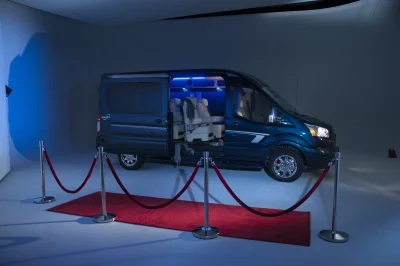 CUSTOM CONVERSION VAN ON FORD TRANSIT PHOTO SHOOT AT FORD FACTORY IN MICHIGAN WALDOCH VANS - 2020 FORD TRANSIT GALAXY - Image 83 of 116