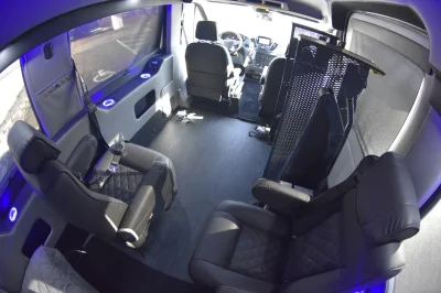 CUSTOM FORD TRANSIT GALAXY MOBILITY 5 PASSENGER VAN RICON LIFT GREY LUXURY VAN - WALDOCH - 2020 FORD TRANSIT GALAXY - Image 11 of 20