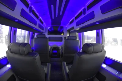 FORD TRANSIT 148 EL LUXURY LIMO PRIVATE JET ON WHEELS BY WALDOCH 9 PASSENGER PARTY WITH MEETINGS - 2020 FORD TRANSIT LIMO - Image 21 of 37