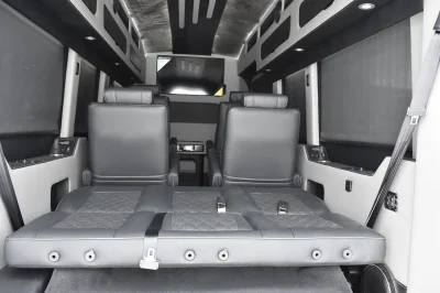 FORD TRANSIT 148 EL LUXURY LIMO PRIVATE JET ON WHEELS BY WALDOCH 9 PASSENGER PARTY WITH MEETINGS - 2020 FORD TRANSIT LIMO - Image 34 of 37