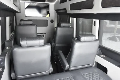 FORD TRANSIT 148 EL LUXURY LIMO PRIVATE JET ON WHEELS BY WALDOCH 9 PASSENGER PARTY WITH MEETINGS - 2020 FORD TRANSIT LIMO - Image 36 of 37